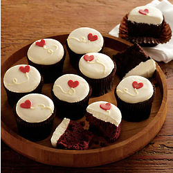 Chocolate and Red Velvet Valentine's Day Cupcakes