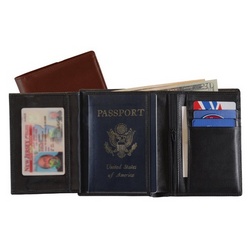 European Leather Passport Wallet