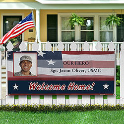 Personalized Military Proud Photo Banner