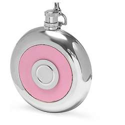 Pink Round Flask with Shot Glass