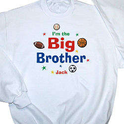 I am the Brother Sports Personalized Youth Sweatshirt