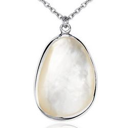 Mother of Pearl Drop Pendant in Sterling Silver