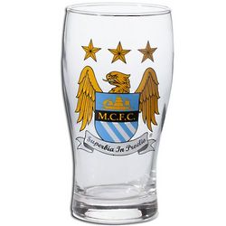 Manchester City Crest Pint Glass