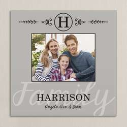 Family Photo Personalized Wall Canvas