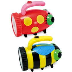 Ladybug or Bee Battery Powered Durable Mini Flashlight