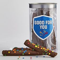 Congrats! Good For You! Chocolate Covered Pretzel Gift Tin