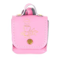 Little Pink Leather Rosary Backpack Purse with Chalice