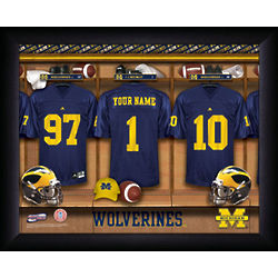 Personalized Michigan Wolverines Football Locker Room Print