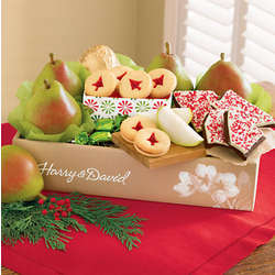 Pears and Peppermint Bark Christmas Gift Box