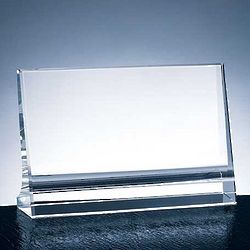Horizontal Crystal Plaque Award