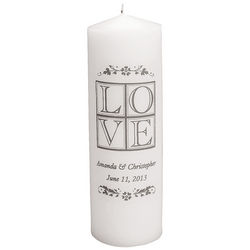 Personalized Love Pillar Candle