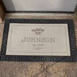 Personalized Fall Acorn Welcome Mat