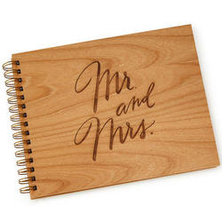 Wooden Mr. & Mrs. Wedding Guestbook
