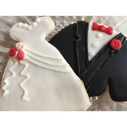 Bride and Groom Wedding Sugar Cookies