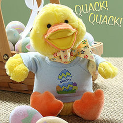Personalized Stuffed Easter Duck