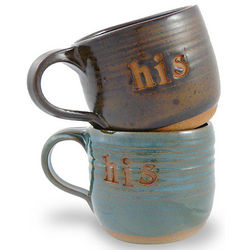 His and His Handmade Ceramic Mug Set