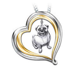 Loyal Companion Pug Pendant Necklace
