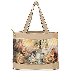Guided By Love Christian Art Tote Bag