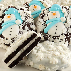 Snowman Belgian Chocolate Covered Oreo Cookies