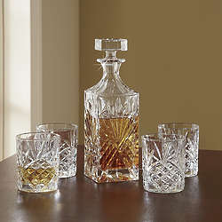 Lead Crystal Whiskey Glassware Set