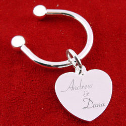 A Heart That Shines Engraved Key Ring