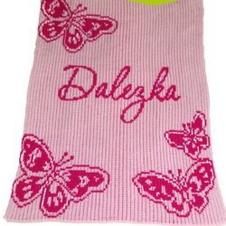 Personalized Butterfly Stroller Blanket