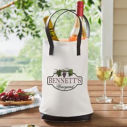 Personalized Vineyard Two Bottle Wine Tote