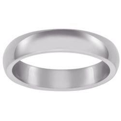 Thick Platinum Plated High Dome Wedding Band