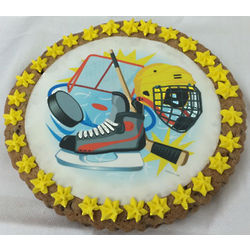 Hockey Theme Giant Cookie Cake