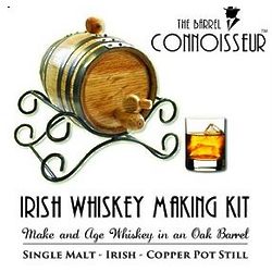 Irish Whiskey Making Kit with Oak Barrel
