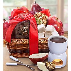 Decadent Chocolate and Fruit Fondue Gift Basket