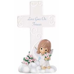 Precious Moments Love Goes On Forever Cross Figurine