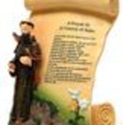 St. Francis of Assisi Scroll Plaque