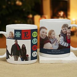 Custom Christmas Photo Collage Mug