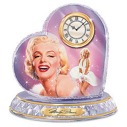 Marilyn Monroe Crystal Heart Clock