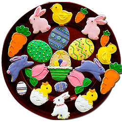 Decorated Assortment of Easter Sugar Cookies