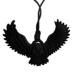 Men's Horn Garuda Pendant in Black