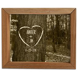Personalized Carved Heart Framed Shadow Box