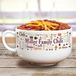 Personalized Family Word-Art Chili Bowl