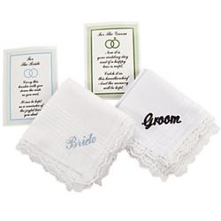 Bride And Groom Handkerchief Set