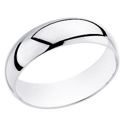 Men's Comfort Fit Wedding Band in Sterling Silver