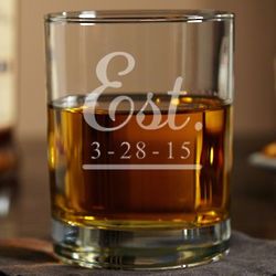 Eastham Well Established Personalized Whiskey Glass
