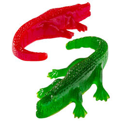 Green Apple or Red Cherry Giant Gummy Gator Candy