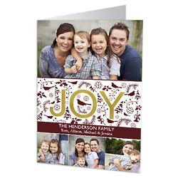 Joyful Wishes Custom Photo Christmas Cards