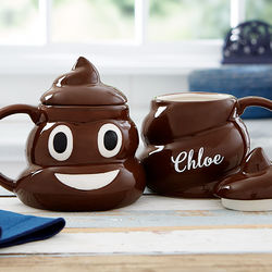 Personalized Poop Emoji Coffee Mug