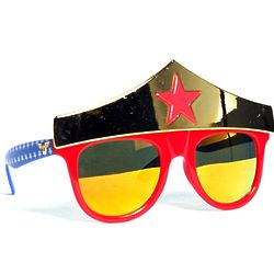 Wonder Woman Star Tiara Sun-Stache Glasses