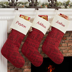 Personalized Holiday Carols Christmas Stocking