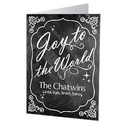 Joy to the World Personalized Holiday Cards