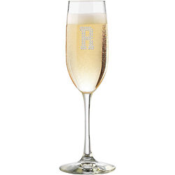 Toasting Flute Champagne Glass with Rhinestones