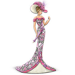 Pink Pose of Hope Figurine Graced with a Pink Ribbon